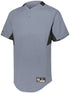 Holloway Youth Game7 Two-Button Baseball Jersey (221224), Color 'Blue Grey/Black'